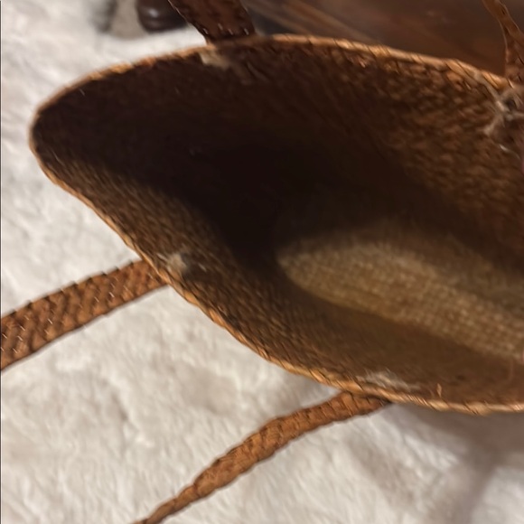 Woven Tan Tote Bag - Picture 4 of 8